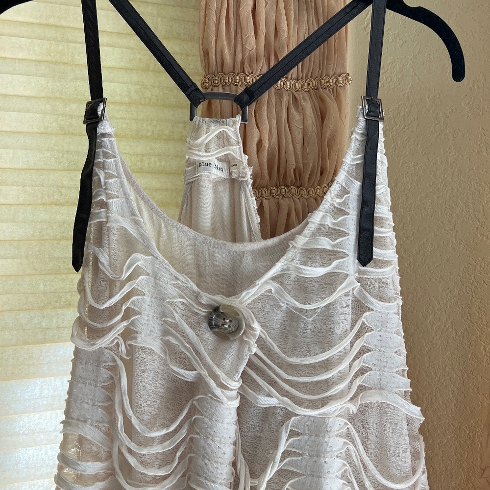 Blue Bird Tank Top Mini Dress / Tunic